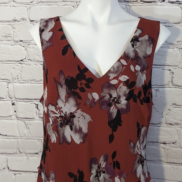 Simply Vera | Vera Wang rust floral Maxi dress - Picture 6 of 7